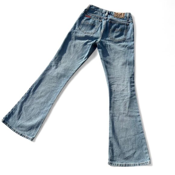 Y2K Original Mudd Flare Stud Light-Wash Denim Jeans Size 5 - Picture 6 of 8